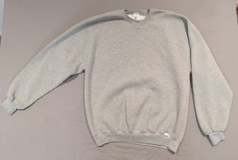Russell Athletic Vintage 90s Blank Crewneck Sweatshirt Heather Grey Large